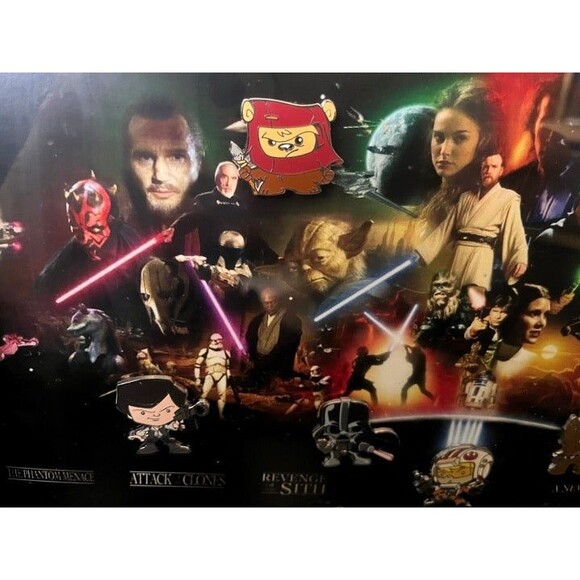 Disney Star Wars "Cuties" Framed Pin Set Collection. Limited Edition 2015 - Picture 3 of 5